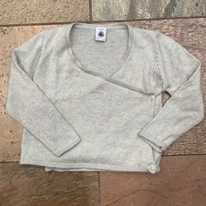 WORN ONCE Petit Bateau silver cardigan size 36 months